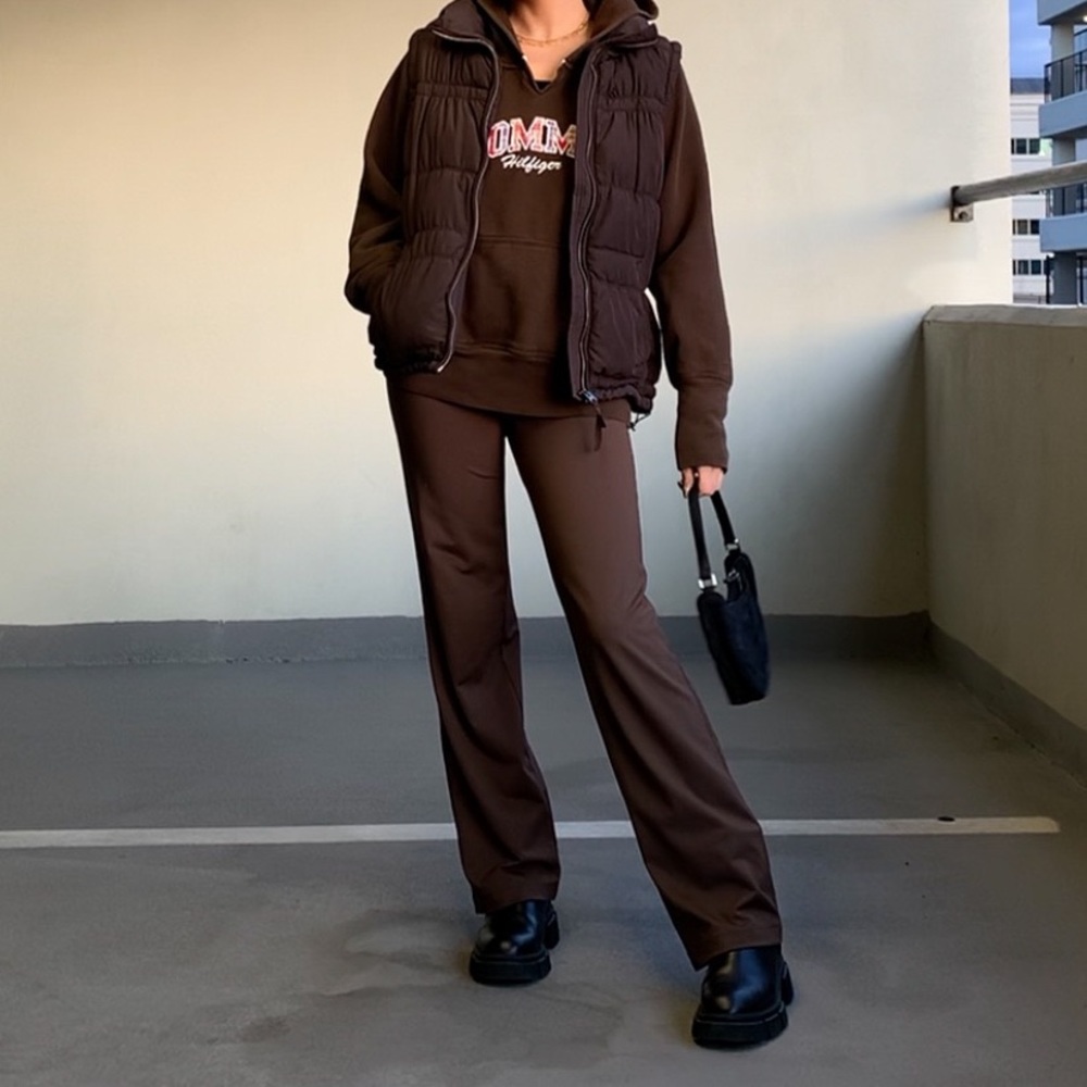 Brown flare y2k pants
